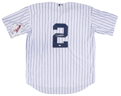 Derek Jeter Signed New York Yankees Replica Home Jersey (Steiner Holo & COA)